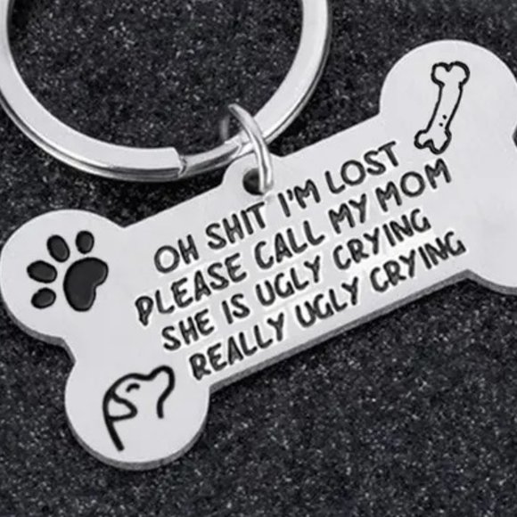 Other - Pet Tag Stainless Steel Funny Engraved Oh Shit I'm Lost - NEW